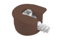 Эксцентриковый соединитель GTV Ø 20мм + держатель 20мм, резьба 6x11мм пластик коричневый