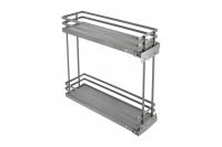 Карго в нижнюю базу MOVIX PRO 200, боковой монтаж c доводчиком, плоский прут, серый коврик, антрацит