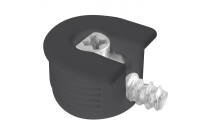 Эксцентриковый коннектор GTV Ø 20мм + крепление 20мм, резьба 6x11мм пластик черная