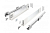 Ящик GTV AXIS PRO H=84, L=450 мм, с доводчиком, стеклянными боковинами, белый