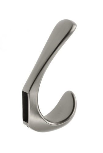 GTV МЕБЕЛЬНЫЙ КРЮЧОК ORA ДВОЙНОЙ, ZnAl, ЦВЕТ СВЕТЛЫЙ ГРАФИТ, шт
