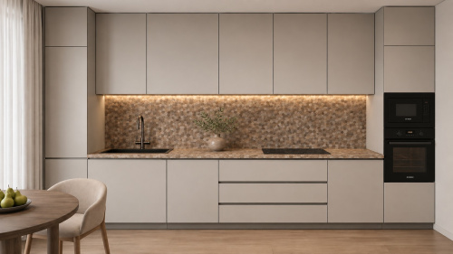 Столешница Эггер Мозаика Бергамо коричневая F1010 ST9 3050х600х38 мм