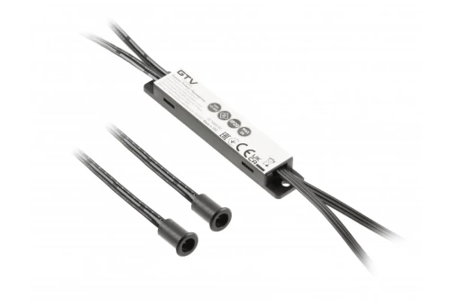 GTV БЕСКОНТАКТНЫЙ ВЫКЛЮЧАТЕЛЬ IXRO IR 12V/36W, 2 ДАТЧИКА,КАБЕЛИ 2М и 1.2М, ЦВЕТ ЧЕРНЫЙ, шт