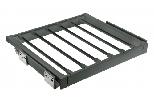 ВЕШАЛКА ДЛЯ БРЮК ELITE 700 MM С ДОВОДЧИКОМ, ЦВЕТ  АНТРАЦИТ